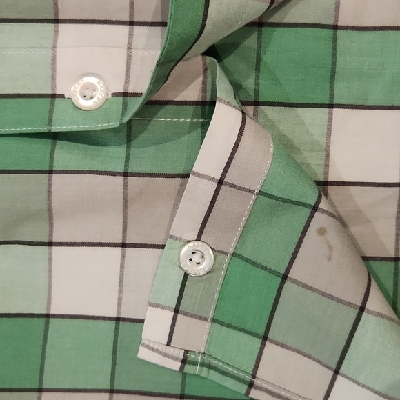 Oakley Green & Gray Squares Button-Up Shirt - Picture 6 of 9